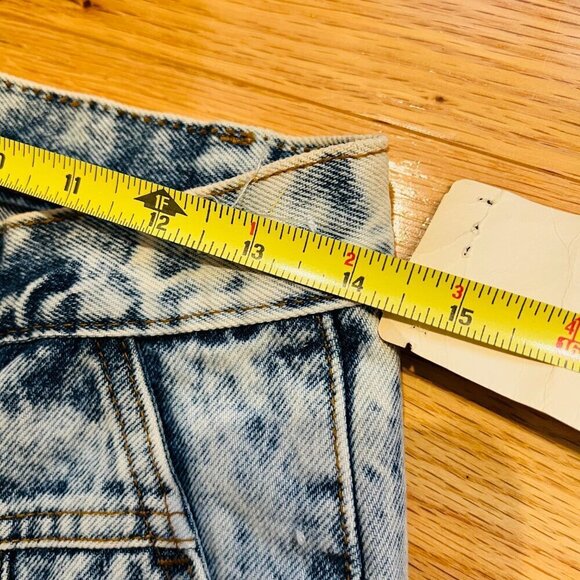 Vintage 80s CHIC Acid Wash High Rise Mom Jeans Tapered Pleated Size 14 W USA - Picture 7 of 16